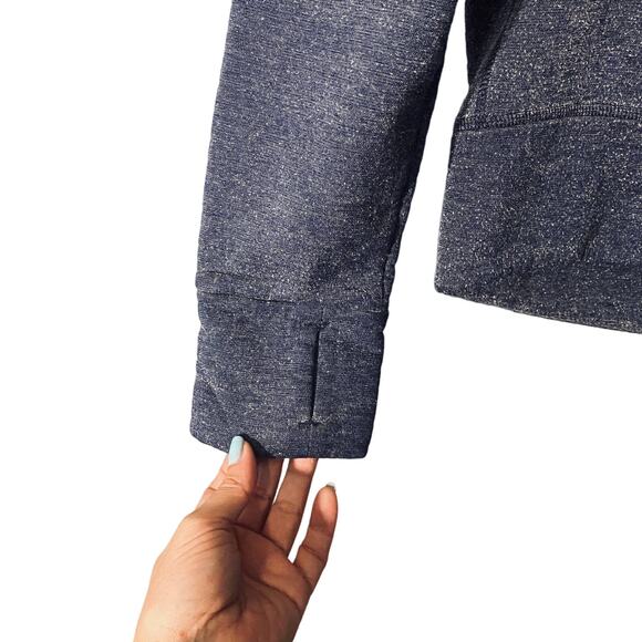 Danskin Now Blue Long Sleeve Hooded Casual Full Zip Knit Jacket Women Sz S - Picture 5 of 9